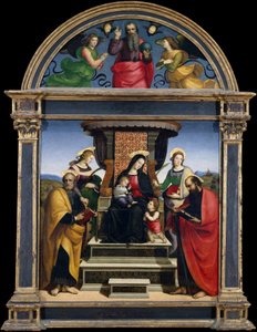 Madonna und Kind auf dem Thron mit Heiligen, ca. 1504