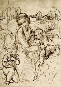 Madonna und Kind mit St. Johannes von Raffaello Sanzio Raphael
