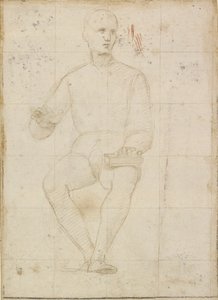 Studie eines sitzenden Mannes von Raphael