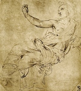 Die Muse Euterpe von Raffaello Sanzio Raphael