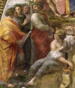 Der Parnass. Detail. Fresko in der Stanza della Segnatura, ca. 1510-1511