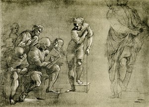 Die Pythagoras-Gruppe aus der Schule von Athen von Raffaello Sanzio Raphael