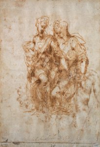 Die Jungfrau und das Kind mit der heiligen Anna, ca. 1500-1520 von Raphael