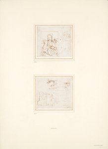 Zwei separate Skizzen von Landschaften, 1500-1504 von Raphael