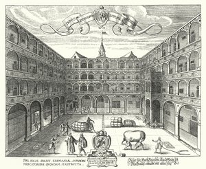 Der Fondaco dei Tedeschi, Hauptsitz der deutschen Kaufleute in Venedig von Raphael Custos