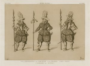 Hellebardenträger eines Fürstenzugs, 1615-1620 von Raphael Jacquemin
