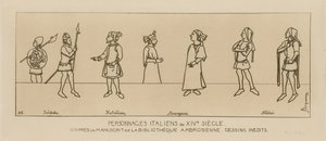 Italienische Charaktere aus dem 14. Jahrhundert von Raphael Jacquemin