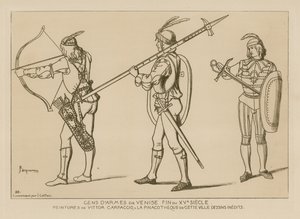 Bewaffnete Männer von Venedig, Ende des 15. Jahrhunderts von Raphael Jacquemin