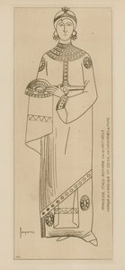 Italo-Römische Prinzessin. Ende des VIII. Jahrhunderts. Mosaik der Basilika St. Cäcilia, in den Katakomben von Rom. von Raphael Jacquemin