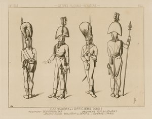 Russische Grenadiere und Offiziere, 1801 von Raphael Jacquemin