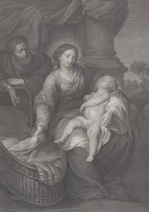 Die Heilige Familie mit dem schlafenden Christuskind im Schoß der Jungfrau, 1786 von Raphael Morghen