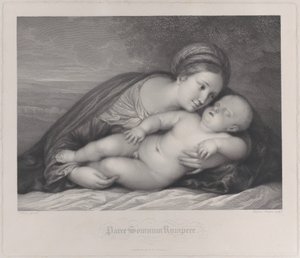 Die Madonna umarmt das schlafende Christuskind, 1797 von Raphael Morghen