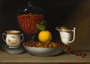 Stillleben—Erdbeeren, Nüsse, usw. von Raphaelle Peale
