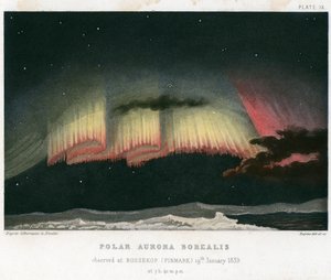 Aurora Borealis oder Nordlichter, Vorhangform