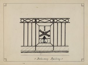 Balkongeländer aus Gusseisen