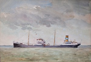 Fracht auf der Gironde-Mündung von Raymond Bonnefon