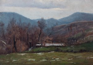 Landschaft mit Teich, März 1905 von Raymond Bonnefon