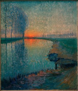Sonnenuntergang an der Nete von Raymond de la Haye