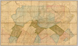 Eine Karte des Staates Pennsylvania