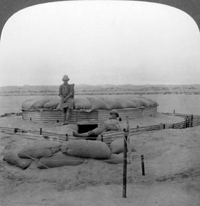 Ein einzigartiger Sandblockhaus, Südwestafrika, Erster Weltkrieg, um 1915