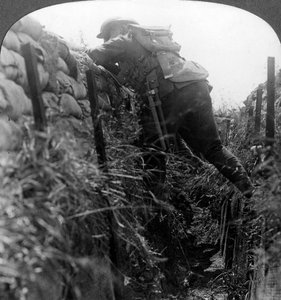 Kanadische Infanterie in den Schützengräben, Erster Weltkrieg, 1914-1918