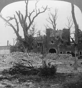 Ruinen des Beury-Schlosses, Festubert, Frankreich, Erster Weltkrieg, um 1914-1918