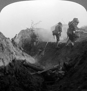 Grabenkrieg an der Hindenburglinie, Bellicourt, Frankreich, Erster Weltkrieg, 1917-1918