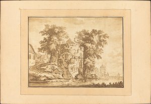 Niederländische Landschaft von Regina Schönecker after Abraham Rademaker