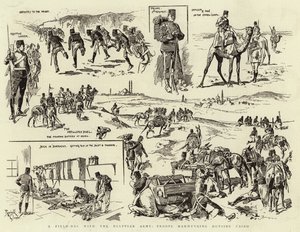 Ein Feldtag mit der ägyptischen Armee, Truppen manövrieren außerhalb von Kairo von Reginald Thomas Cleaver