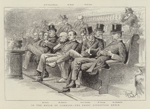 Im House of Commons, die vordere Oppositionsbank von Reginald Thomas Cleaver