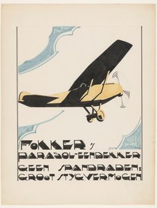 Fokkers Parasol-Eindecker von Reijer Stolk (signed by artist)