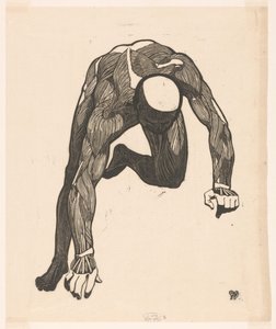 Anatomische Studie der Hals-, Arm- und Beinmuskeln eines Mannes
