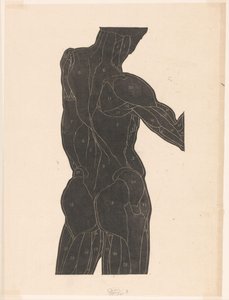 Anatomische Studie der Rücken- und Gesäßmuskeln eines Mannes im Silhouette