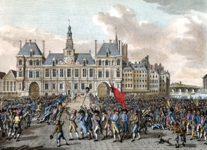 De Launays Kopf auf Spießen