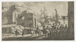 Maskerade bei einem Hafen