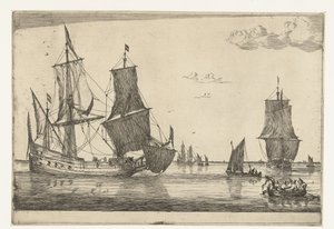 Binnenwasser mit einem Fluitschiff