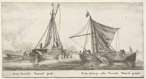 Schiffe von Amsterdam: Ein friesischer Torfkahn. Die Dÿnop, nahe dem Veensche Torfweiher von Reinier Nooms
