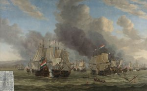 Die Schlacht von Livorno von Reinier Nooms