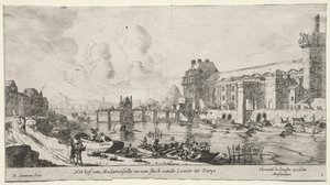Ansichten von Paris: Blick auf den Louvre und die Tuilerien von Reinier Nooms