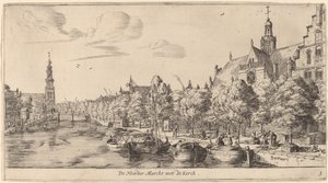 Noordenmarkt mit der Noorden Kerk (De Noorder Marckt met de Kerck) von Reinier Nooms, called Zeeman