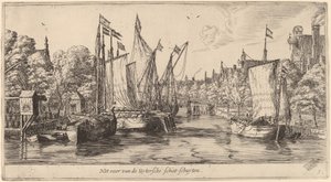 Die Fähre nach Utrecht (Het veer van der Uytersche schiet-schuyten) von Reinier Nooms, called Zeeman
