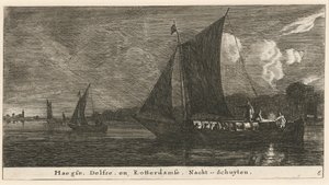 Die Nachtboote nach Den Haag, Delft und Amsterdam von Reinier Nooms, called Zeeman