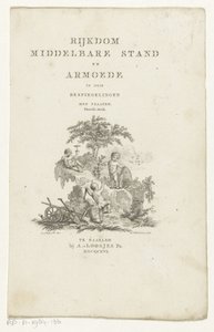 Drei Putti mit Attributen in einer Berglandschaft von Reinier Vinkeles (I)