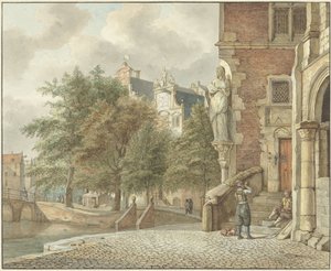 Ansicht eines Stadtgrabens von Reinier Vinkeles (I)