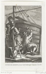 Peter der Große arbeitet in der Amsterdamer Marinewerft, zweite Hälfte des 18. Jahrhunderts von Reinier Vinkeles