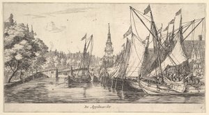 De Appelmarckt Der Apfelmarkt, aus Ansichten in Amsterdam, Platte 6, ca. 1659-62 von Reinier Zeeman