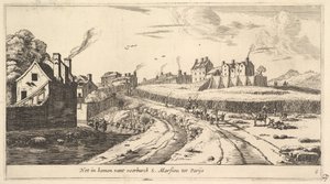 Eingang zum Vorort Saint Marceau bei Paris, 17. Jahrhundert von Reinier Zeeman