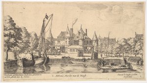S. Anthonis Markt mit der Waage, 17. Jahrhundert von Reinier Zeeman