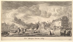 Der Stapellauf eines Schiffes, 17. Jahrhundert von Reinier Zeeman