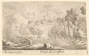 Ansicht von Conflans, Mitte des 17. Jahrhunderts von Reinier Zeeman